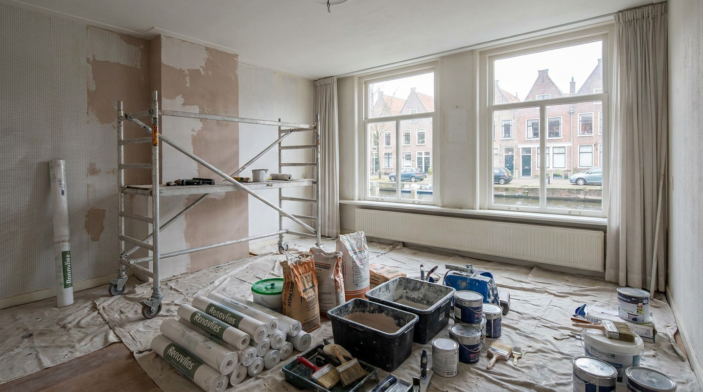 Renovlies behang, saus- en stucwerk